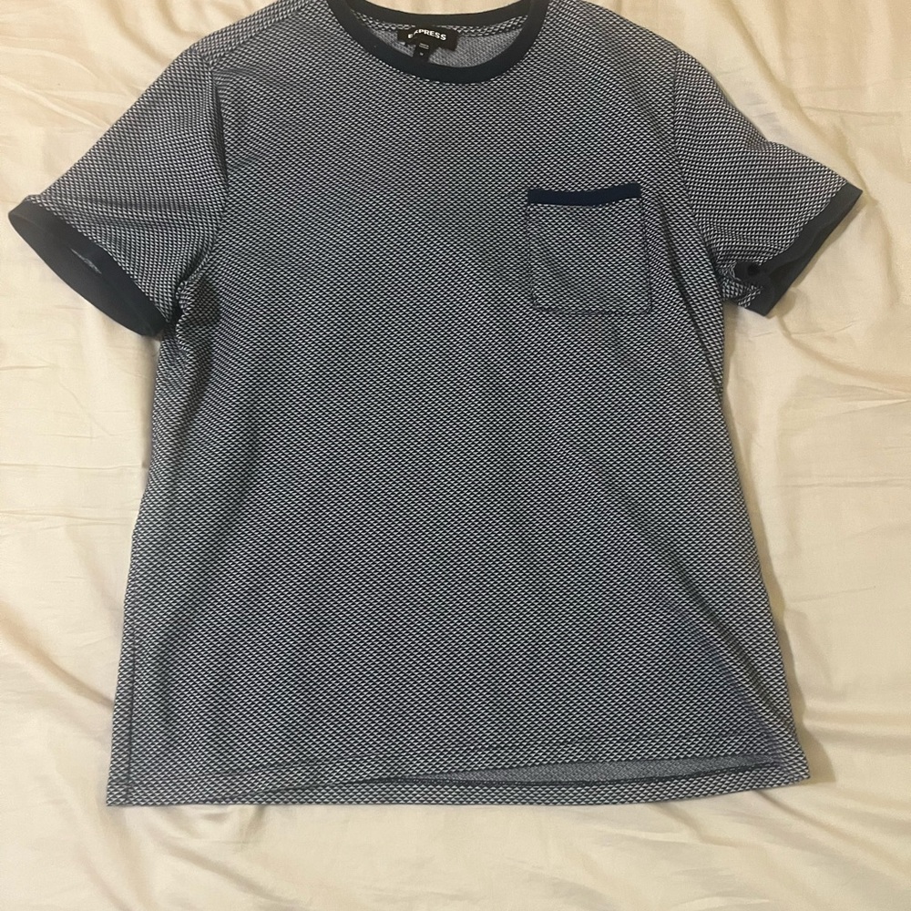 Men's Blue Patterned Shirt